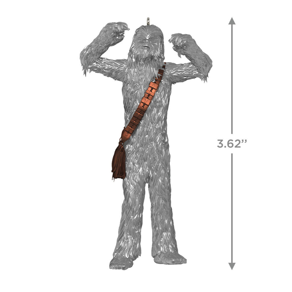 Disney 100 years of wonder, Star Wars™ and Marvel heroes, set of 4 — Hallmark Keepsake Christmas ornament featuring Chewbacca in a detailed design, 9.2 cm tall.