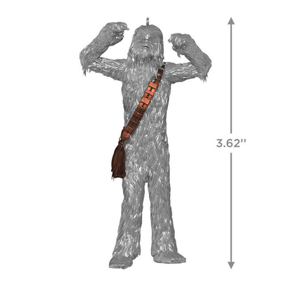 Disney 100 years of wonder, Star Wars™ and Marvel heroes, set of 4 — Hallmark Keepsake Christmas ornament featuring Chewbacca in a detailed design, 9.2 cm tall.