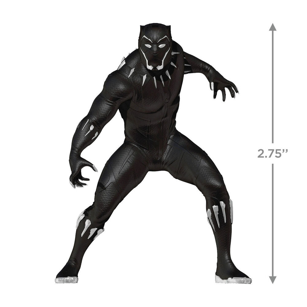 Disney 100 Years of Wonder, Star Wars™ and Marvel Heroes, Set of 4 — Hallmark Keepsake Christmas Ornament features Black Panther in an action pose, depicting exceptional detail.
