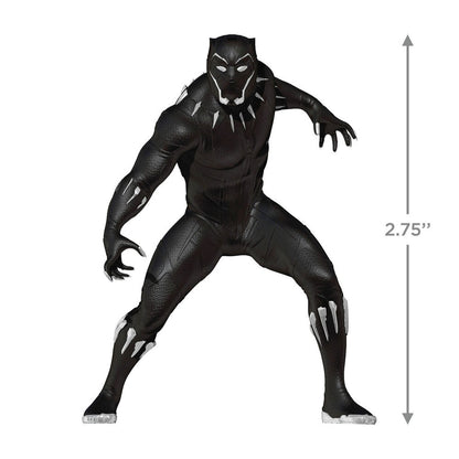 Disney 100 Years of Wonder, Star Wars™ and Marvel Heroes, Set of 4 — Hallmark Keepsake Christmas Ornament features Black Panther in an action pose, depicting exceptional detail.
