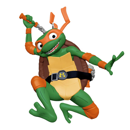 Teenage Mutant Ninja Turtles: Mutant Mayhem, Michelangelo — 2025 Hallmark Keepsake Christmas Ornament, dynamic pose, vibrant colours, detailed design