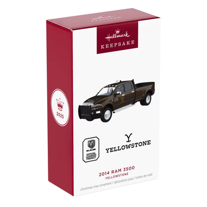 2014 Dodge Ram 3500 Yellowstone — 2025 Hallmark Keepsake Christmas Ornament