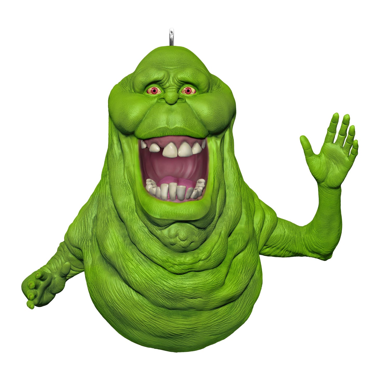 Ghostbusters™, Slimer — 2025 Hallmark Keepsake Christmas Ornament, translucent green, detailed facial features, hanging design