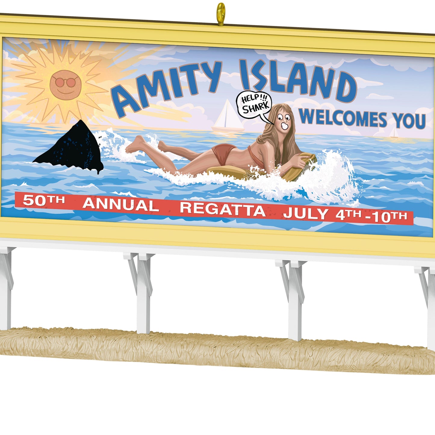 Jaws 50th Anniversary, "Help!!! Shark" — 2025 Hallmark Keepsake Christmas Ornament