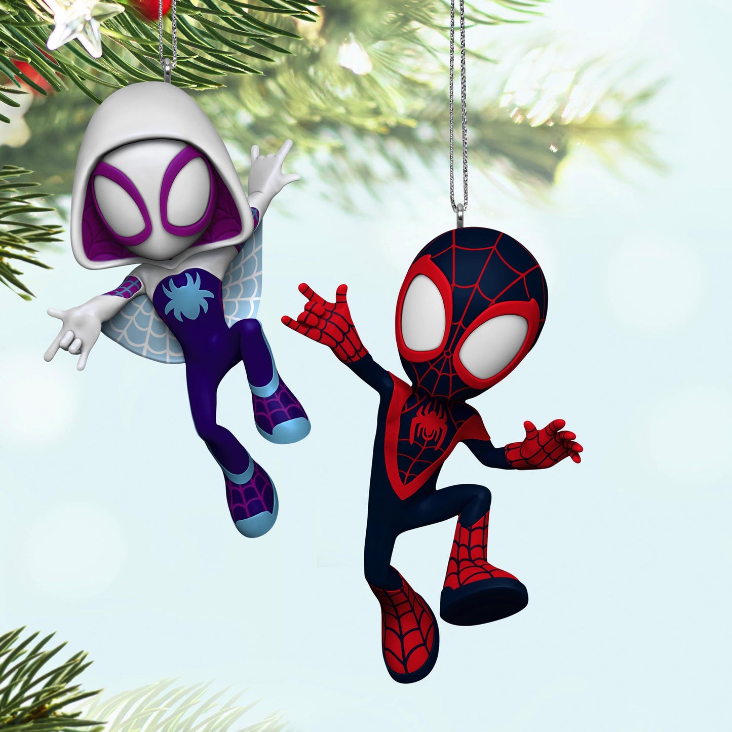 Marvel, Spidey and His Amazing Friends, Spin and Ghost-Spider — 2025 Hallmark Keepsake Christmas Ornament