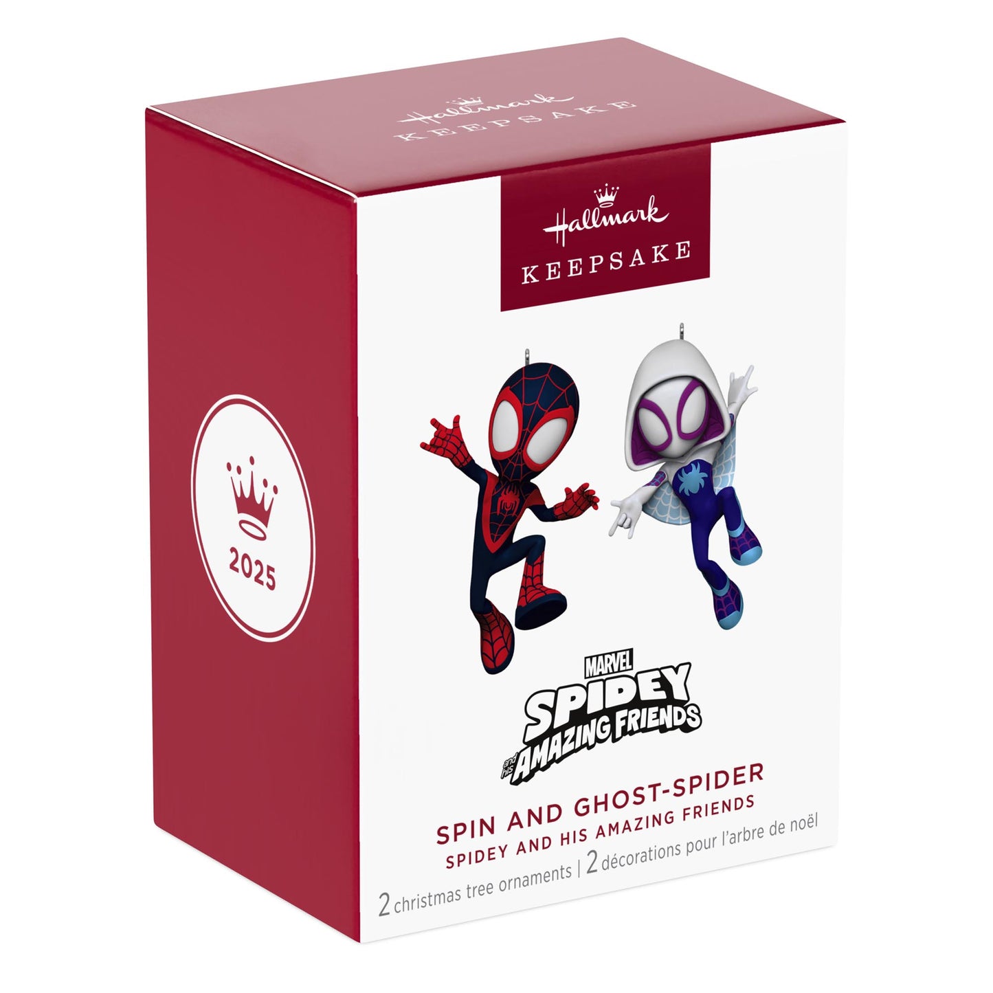 Marvel, Spidey and His Amazing Friends, Spin and Ghost-Spider — 2025 Hallmark Keepsake Christmas Ornament