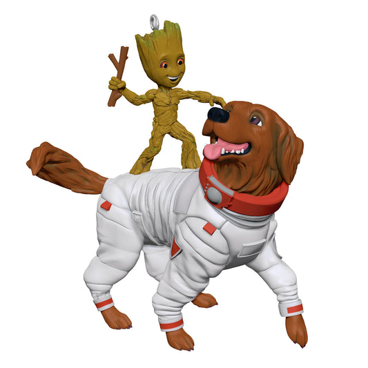Marvel, Guardians of the Galaxy, Groot and Cosmo — 2025 Hallmark Keepsake Christmas Ornament