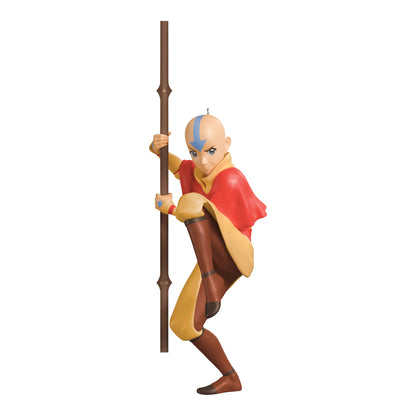 Avatar: The Last Airbender™, Aang — 2025 Hallmark Keepsake Christmas Ornament in action pose with staff, capturing intricate details and vibrant colours.