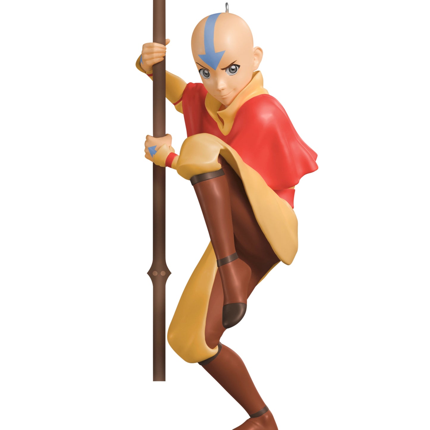 Avatar: The Last Airbender™, Aang — 2025 Hallmark Keepsake Christmas Ornament, action pose with staff, colourful detailing.