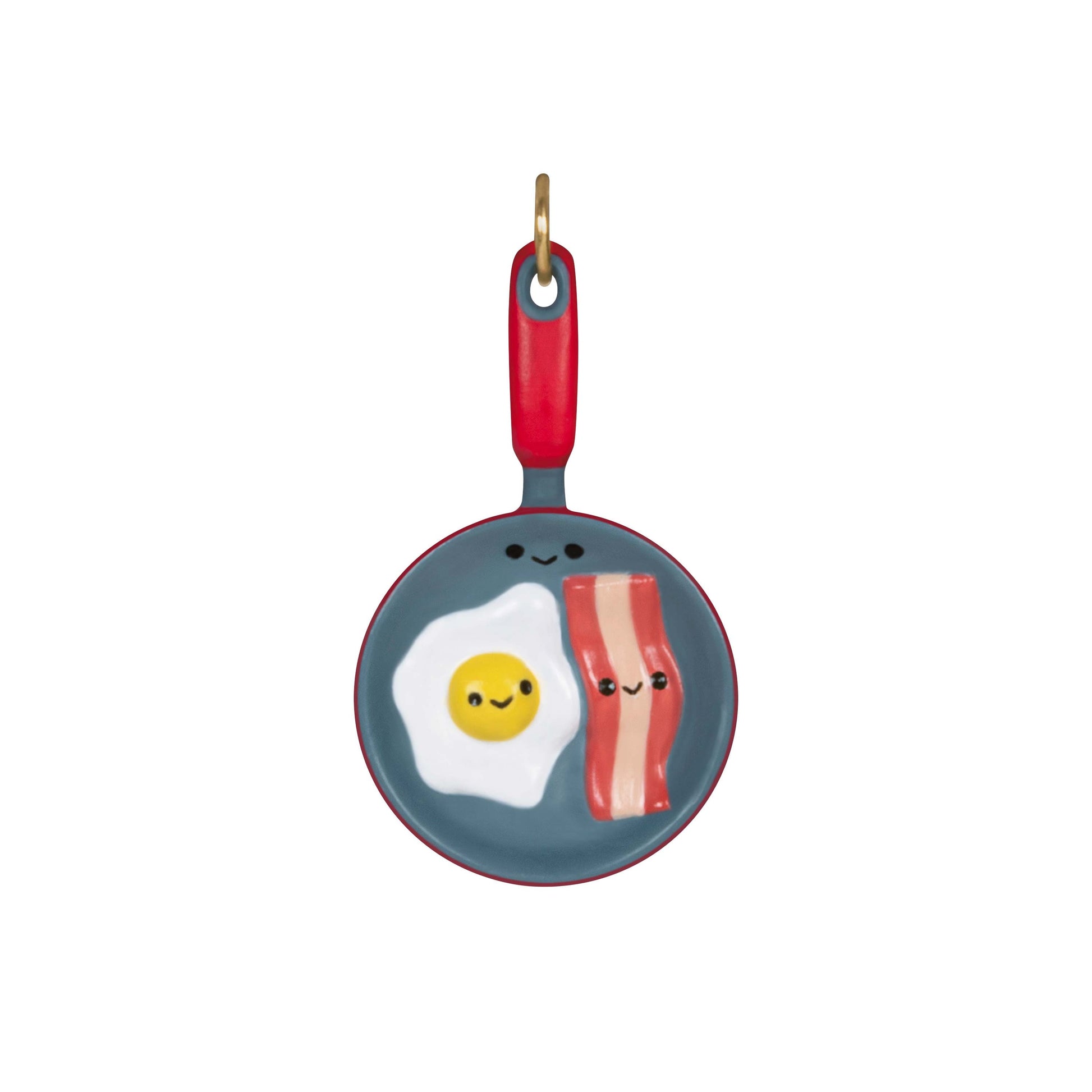 Bacon and Eggs, Better Together (Miniature) — Hallmark Keepsake Ornament, colourful frying pan design, close-up view.