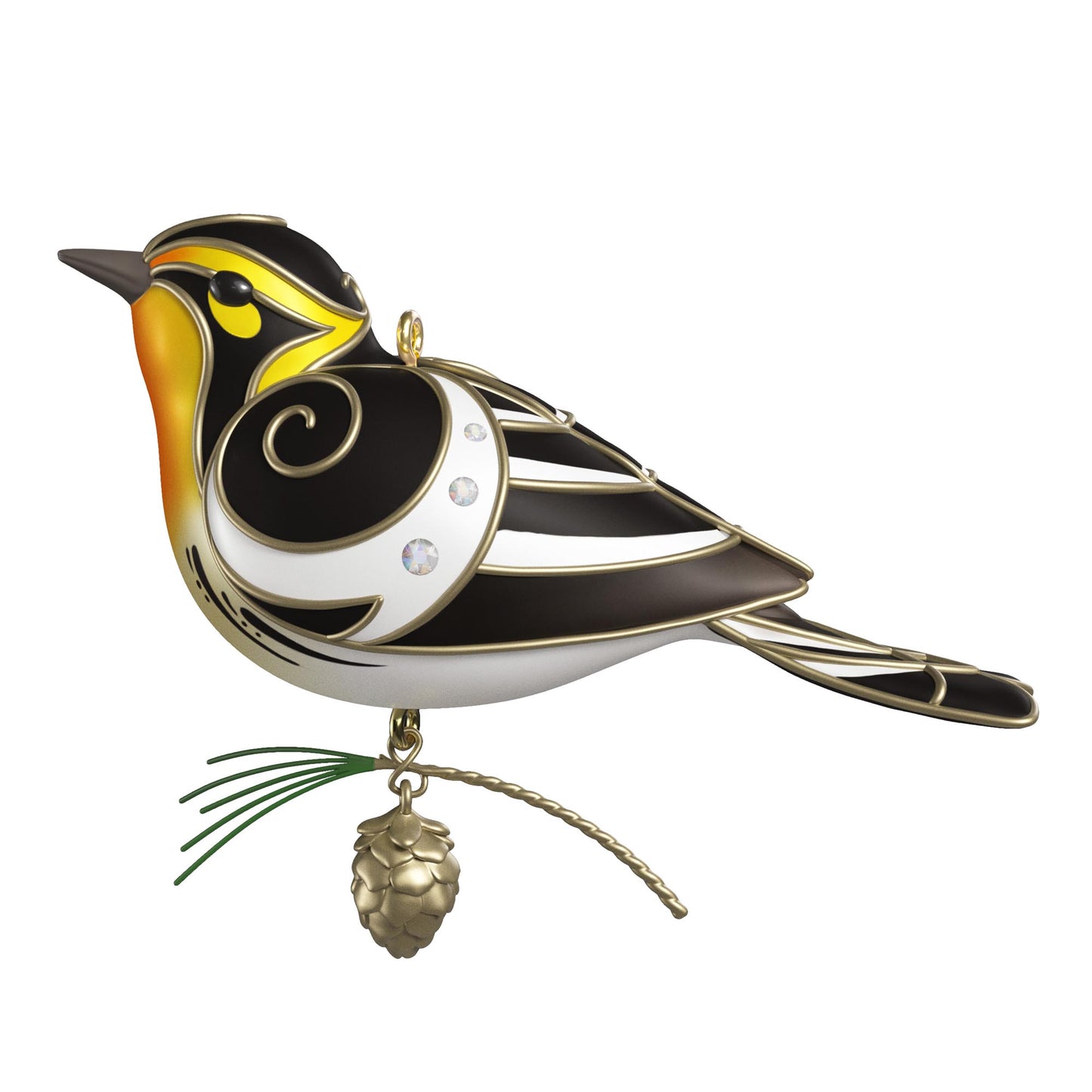 Blackburnian Warbler, 21st in The Beauty of Birds Series — 2025 Hallmark Keepsake Christmas Ornament
