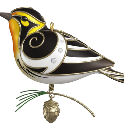 Blackburnian Warbler, 21st in The Beauty of Birds Series — 2025 Hallmark Keepsake Christmas Ornament