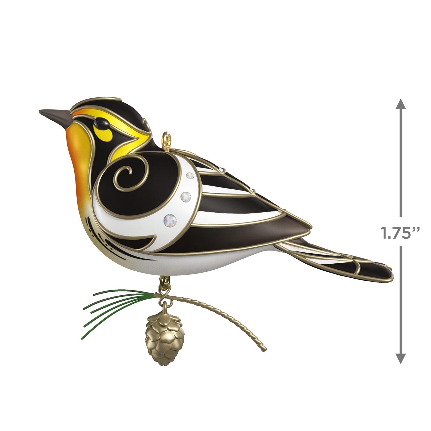 Blackburnian Warbler, 21st in The Beauty of Birds Series — 2025 Hallmark Keepsake Christmas Ornament