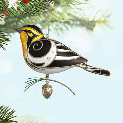 Blackburnian Warbler, 21st in The Beauty of Birds Series — 2025 Hallmark Keepsake Christmas Ornament