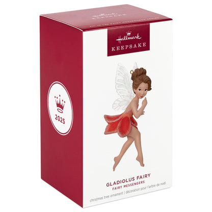 Gladiolus Fairy, 21st in the Fairy Messengers Series — 2025 Hallmark Keepsake Christmas Ornament