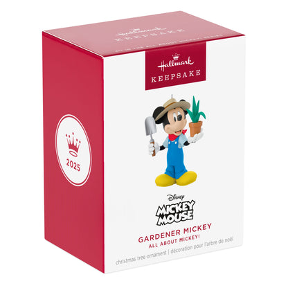 Disney Gardener Mickey, 4th in the All About Mickey! Series — 2025 Hallmark Keepsake Christmas Ornament