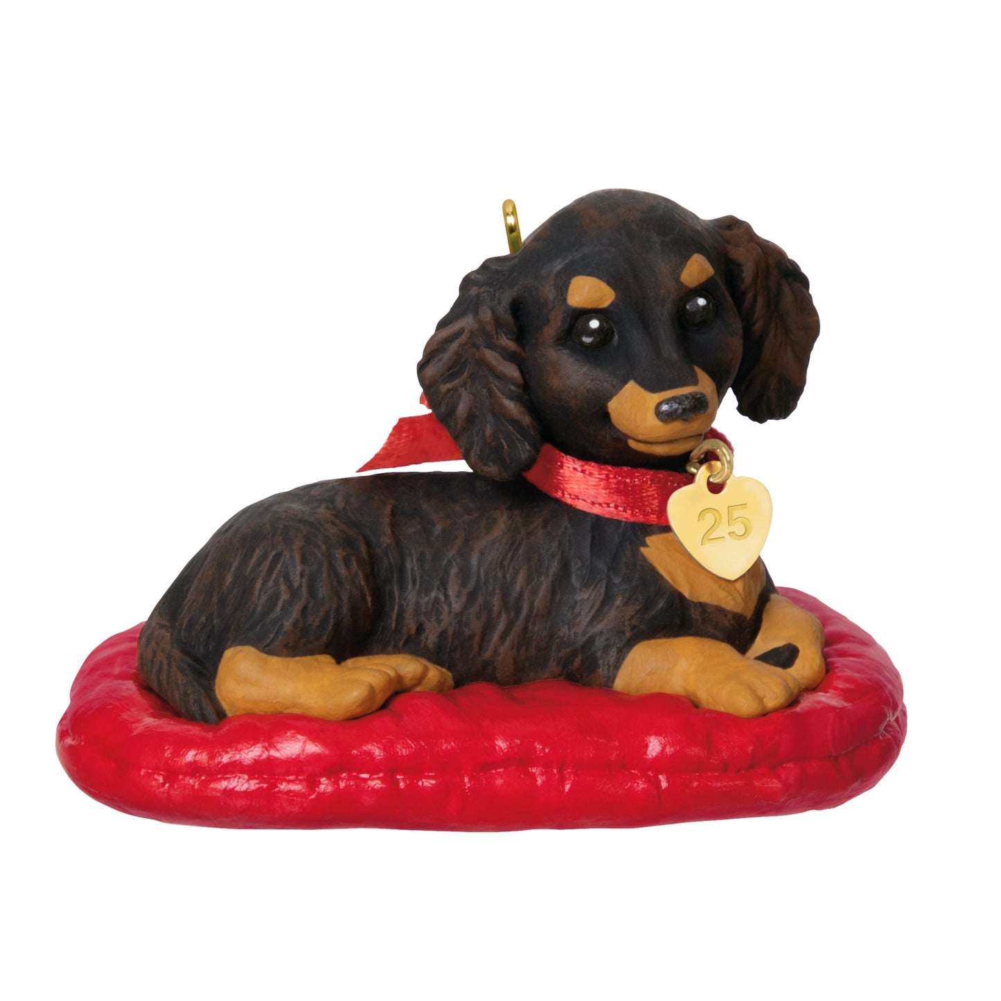 Long-haired Dachshund, 35th in the Puppy Love Series — 2025 Hallmark Keepsake Christmas Ornament