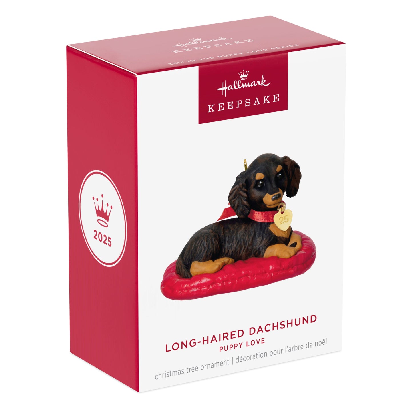 Long-haired Dachshund, 35th in the Puppy Love Series — 2025 Hallmark Keepsake Christmas Ornament