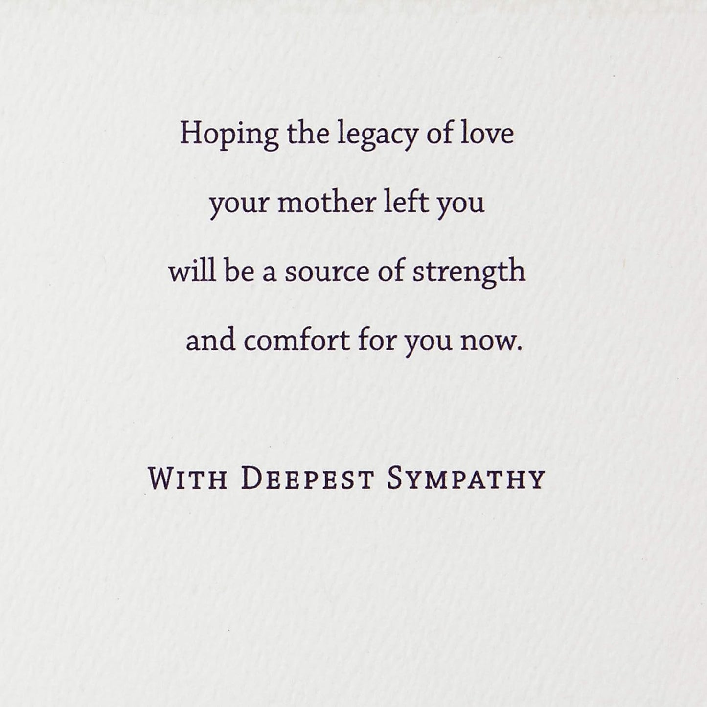 Hallmark Sympathy Card for Loss of Mom (Your Mother Lives On in You)