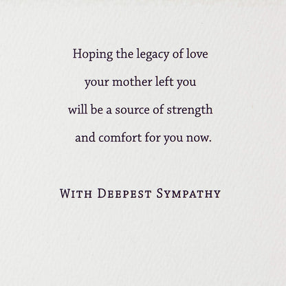 Hallmark Sympathy Card for Loss of Mom (Your Mother Lives On in You)