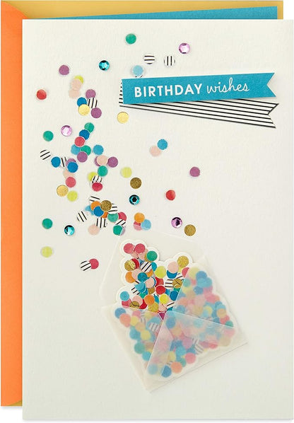 Hallmark Birthday Greeting Card (Envelope with Confetti)