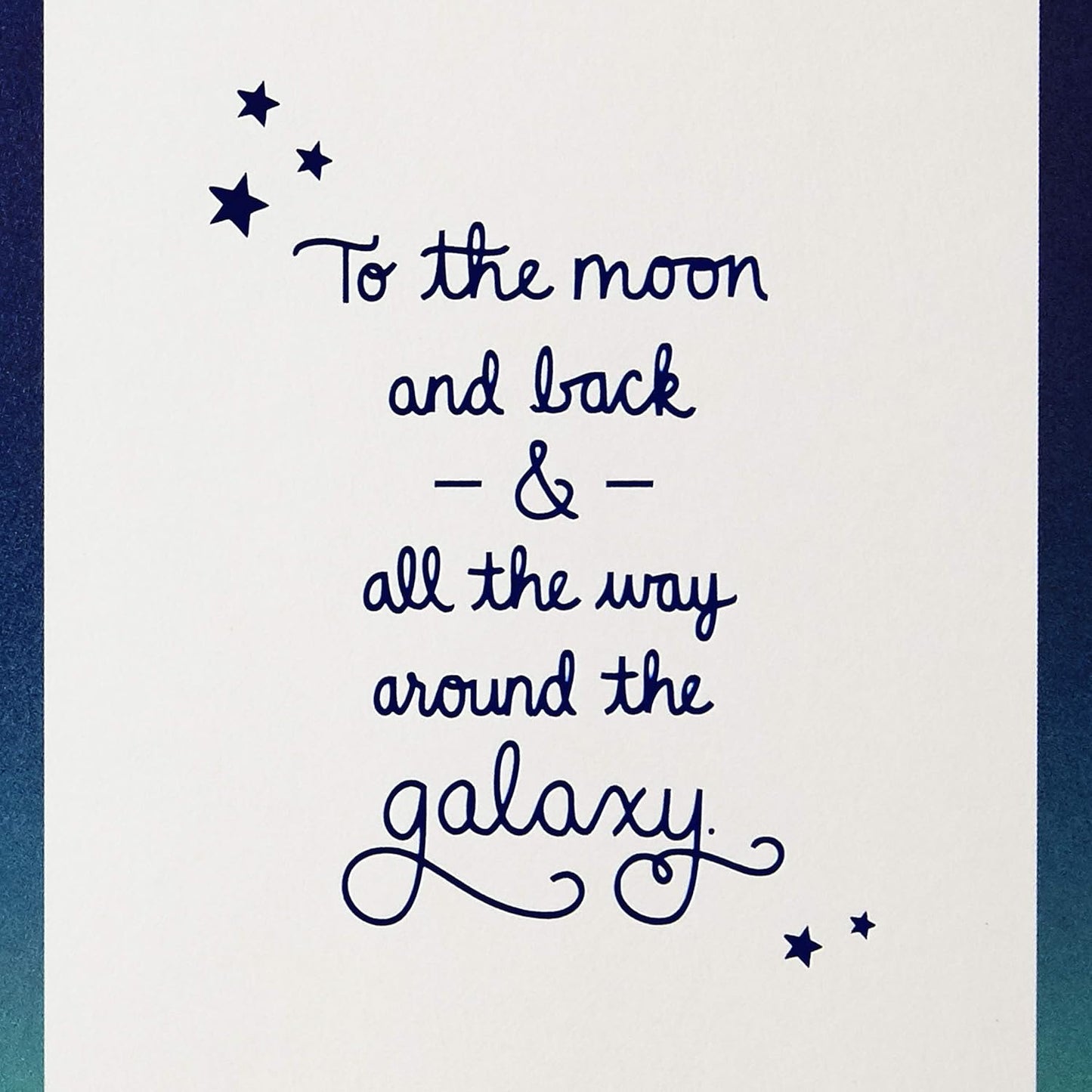 Hallmark Love Card, Love You to The Moon (Anniversary Card or Birthday Card), 499RZB1327 with heartfelt message on paper