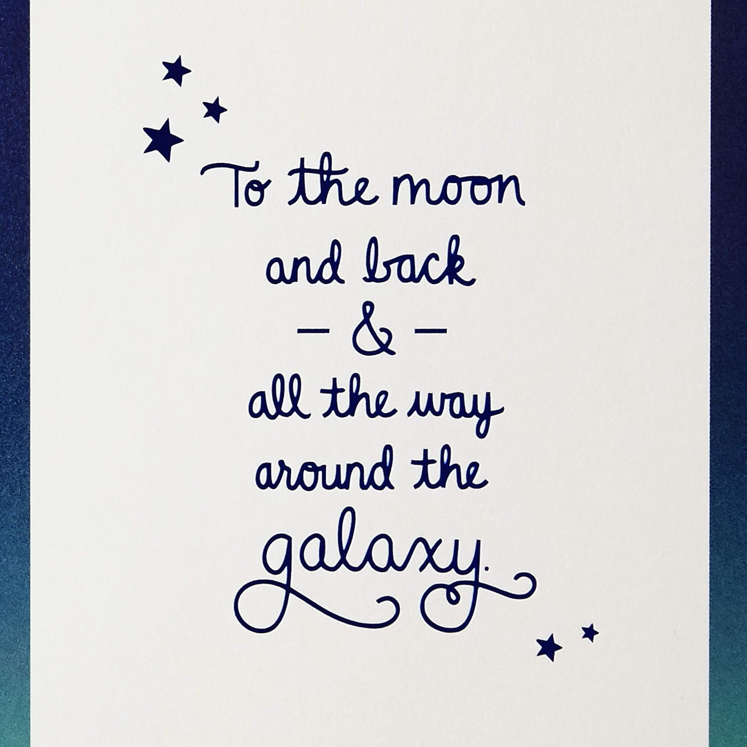 Hallmark Love Card, Love You to The Moon (Anniversary Card or Birthday Card), 499RZB1327 with heartfelt message on paper