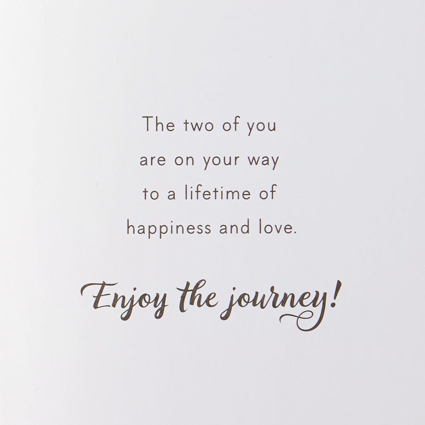 Hallmark Wedding Card, Bridal Shower Card, or Engagement Card (Enjoy The Journey)
