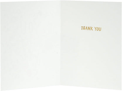 Hallmark Signature Thank You Greeting Card (Heart of Gold Floral Wreath)