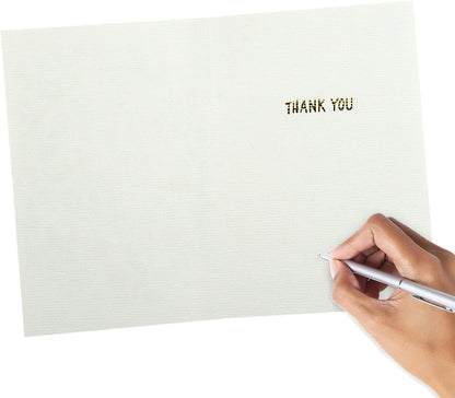 Hallmark Signature Thank You Greeting Card (Heart of Gold Floral Wreath)