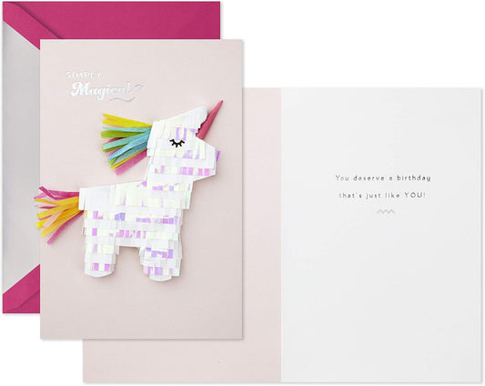 Hallmark Signature Birthday Card (Magical Unicorn)