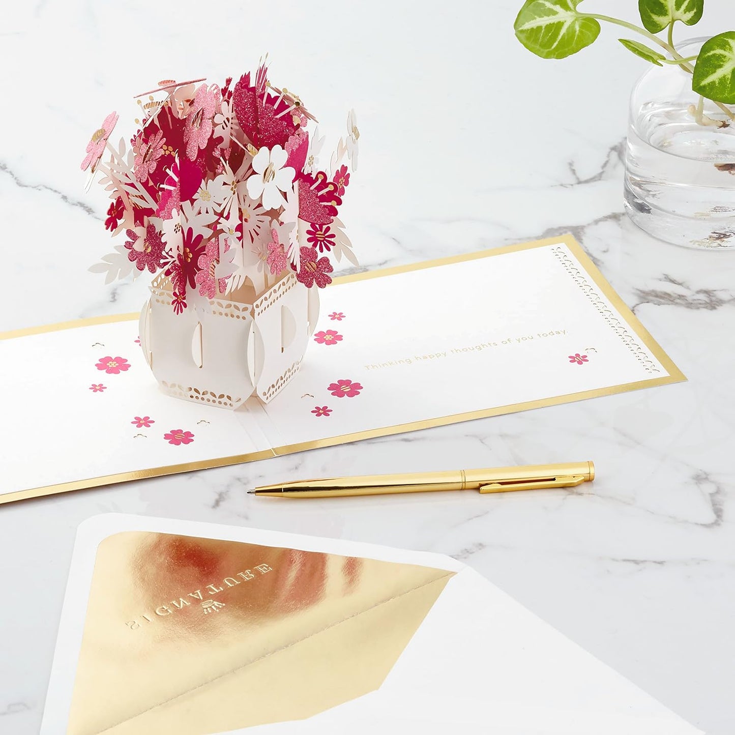 Hallmark Signature Paper Wonder Pop Up Card, Happy Thoughts Bouquet