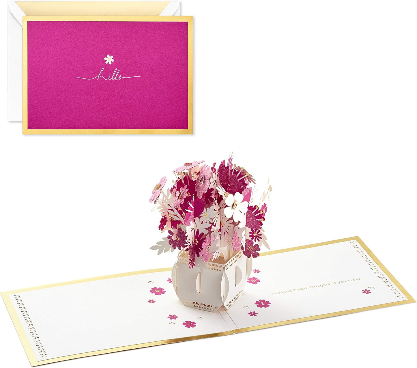 Hallmark Signature Paper Wonder Pop Up Card, Happy Thoughts Bouquet