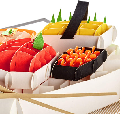 Hallmark Signature Paper Wonder Pop Up Birthday Card (Sushi, Everything That Makes You Happy) featuring colourful sushi pop-up details, close-up view.