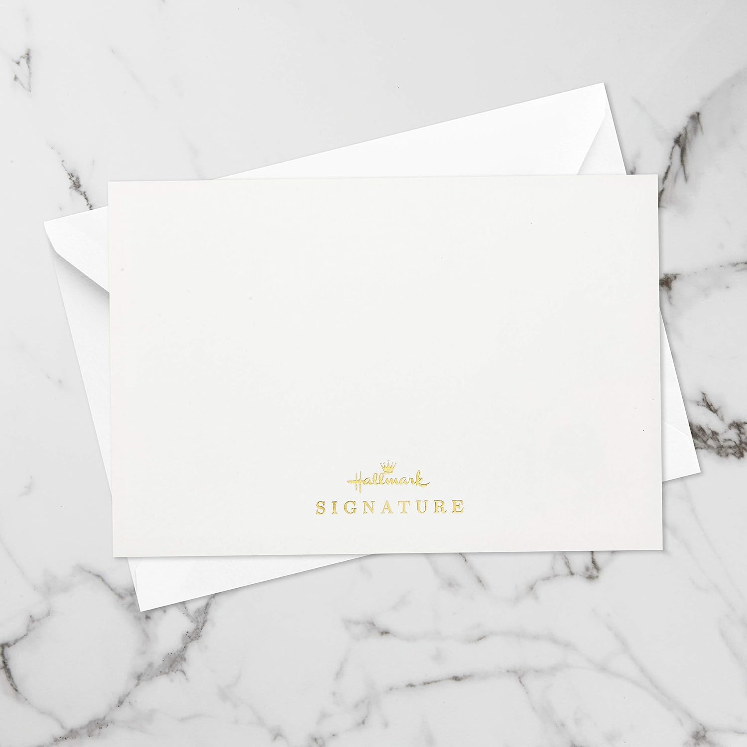 Hallmark Signature Paper Wonder Pop Up Birthday Card (Sushi, Everything That Makes You Happy) featuring a gold embossed logo on a sleek white background and envelope.
