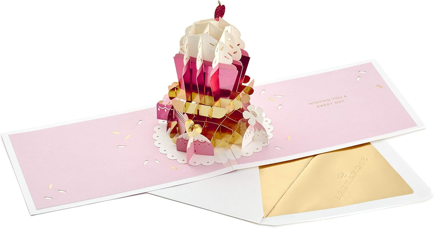 Hallmark Signature Paper Wonder Pop Up Birthday Card (Cupcake, Sweet Day)