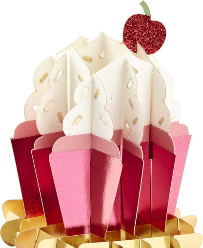 Hallmark Signature Paper Wonder Pop Up Birthday Card (Cupcake, Sweet Day)