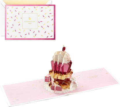 Hallmark Signature Paper Wonder Pop Up Birthday Card (Cupcake, Sweet Day)