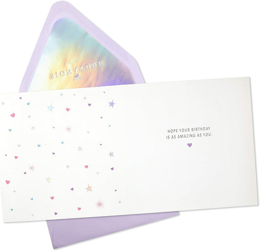 Hallmark Signature Birthday Card for Women (Magical Unicorns)