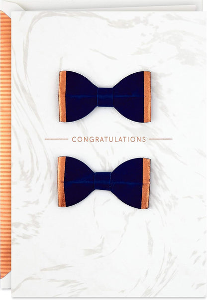 Hallmark Signature Wedding Card for Gay Couple (Bow Ties)