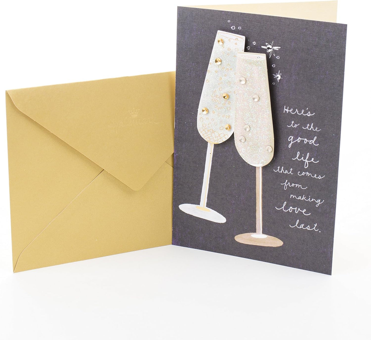 Hallmark Signature Anniversary Greeting Card (Toasting Glasses)