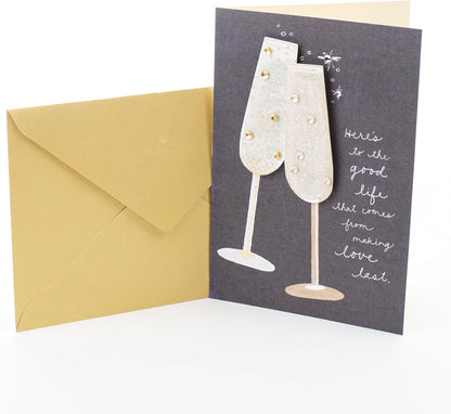Hallmark Signature Anniversary Greeting Card (Toasting Glasses)