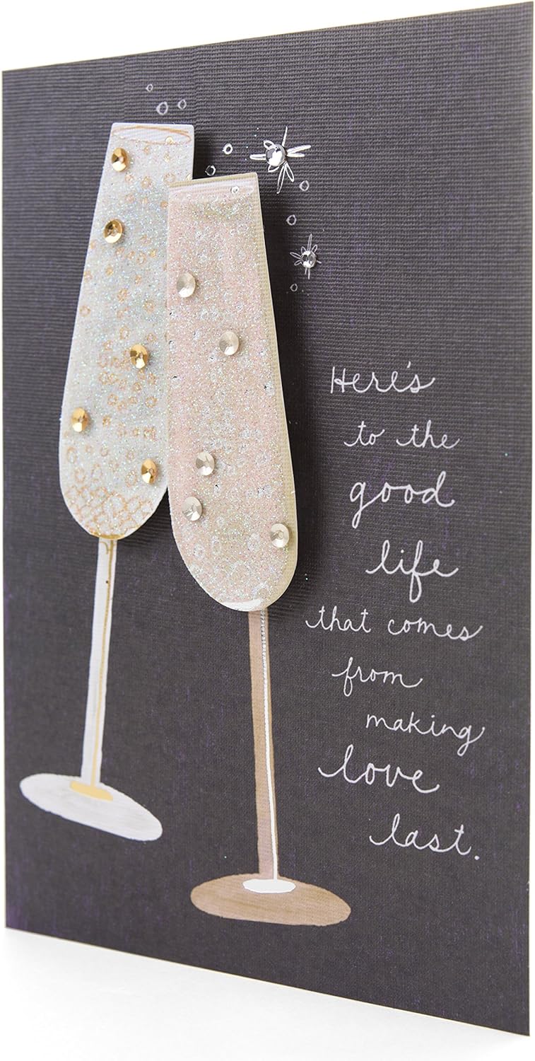 Hallmark Signature Anniversary Greeting Card (Toasting Glasses)