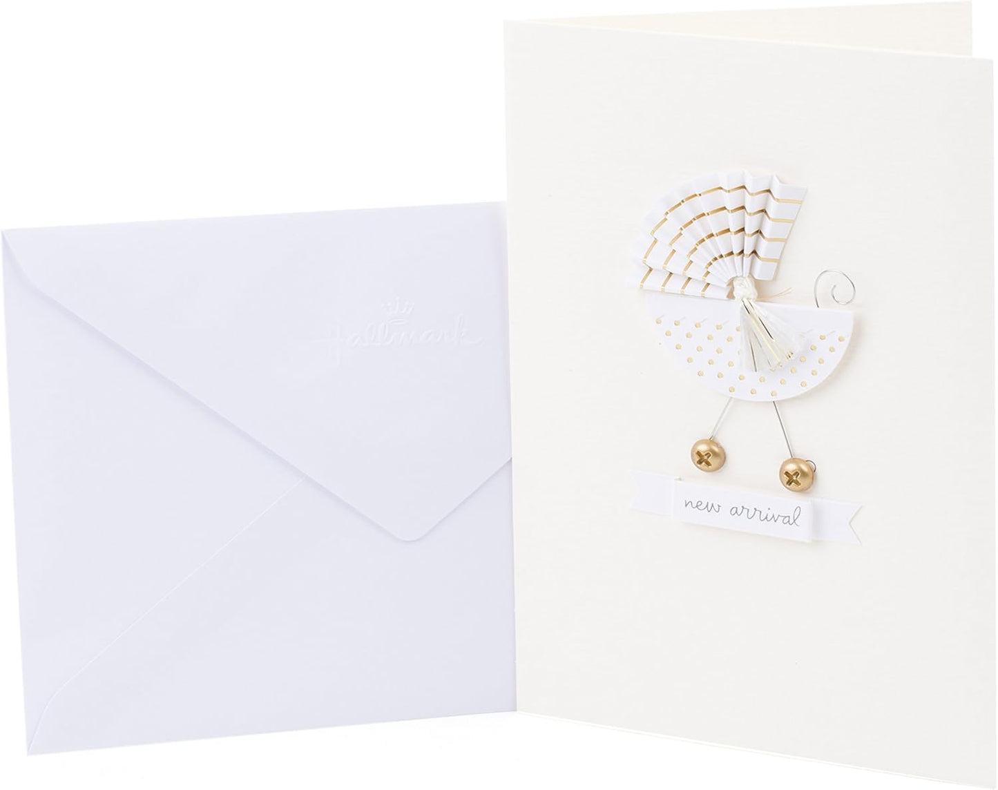 Hallmark Signature Congratulations Greeting Card for New Baby (Stroller)