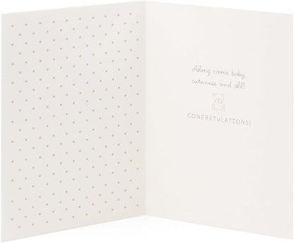 Hallmark Signature Congratulations Greeting Card for New Baby (Stroller)