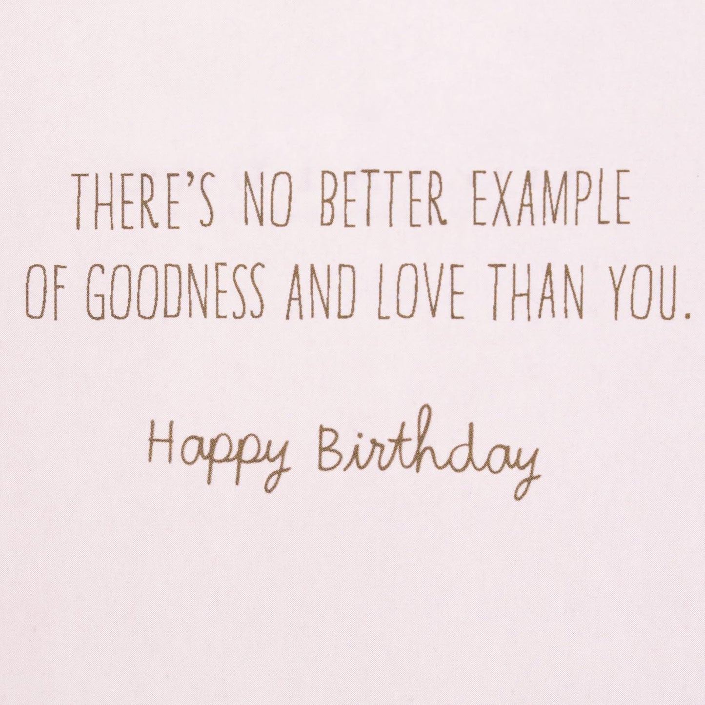 Hallmark Signature Birthday Greeting Card (Scattered Flowers) inside message with elegant typography and soft pink background.