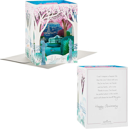 Hallmark Paper Wonder Displayable Pop Up Anniversary Card (Paris)