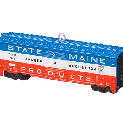 Lionel® Bangor & Aroostook State of Maine Boxcar, Metal — 2026 Hallmark Keepsake Christmas Ornament