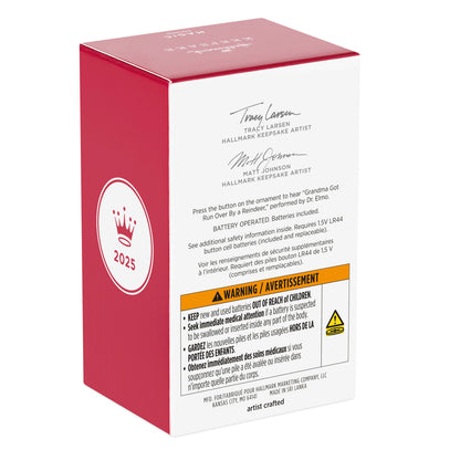 Grandma Got Run Over By a Reindeer Musical Ornament — 2025 Hallmark Keepsake Christmas Ornament