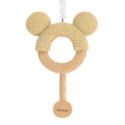 Disney Mickey Mouse Baby's First Christmas Rattle - Hallmark Christmas Ornament